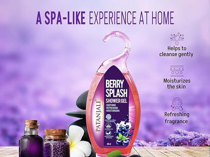 Patanjali Berry Splash Shower Gel with Aloe Vera - 250 ml (Pack of 3)