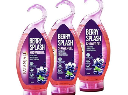Patanjali Berry Splash Shower Gel with Aloe Vera - 250 ml (Pack of 3)