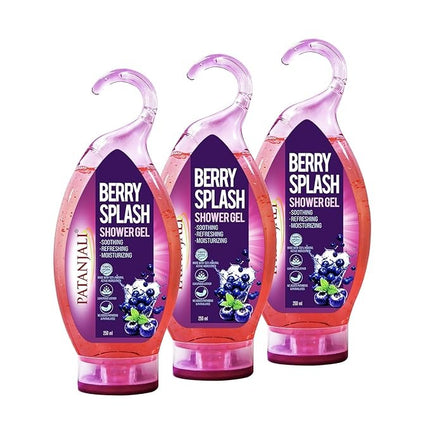 Patanjali Berry Splash Shower Gel with Aloe Vera - 250 ml (Pack of 3)