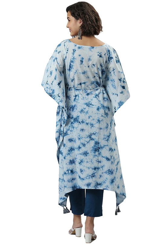 Janasya Women Kurta Blue