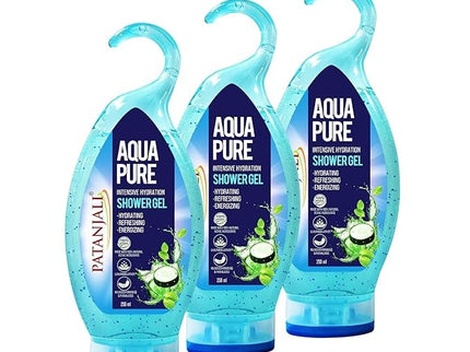 Patanjali Aqua Pure Intensive Hydration Shower Gel - 250 ml (Pack of 3)