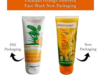 Patanjali Face Wash Orange And Aloevera - 60 gms (Pack of 3)