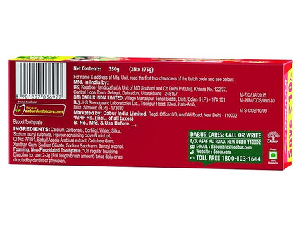 Dabur Babool Ayurvedic Toothpaste - 350 gms (Pack of 2)