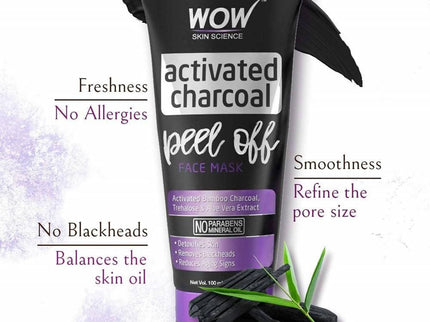 Wow Skin Science Activated Charcoal Peel Off Face Mask - 100 ml