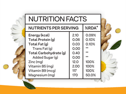 OZiva Plant Based Bettr.Zinc+ With Chamomile & Ginger Root Extract