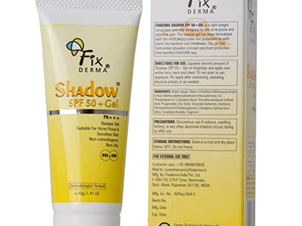 Fixderma Shadow SPF 50+ Gel For Oily Skin