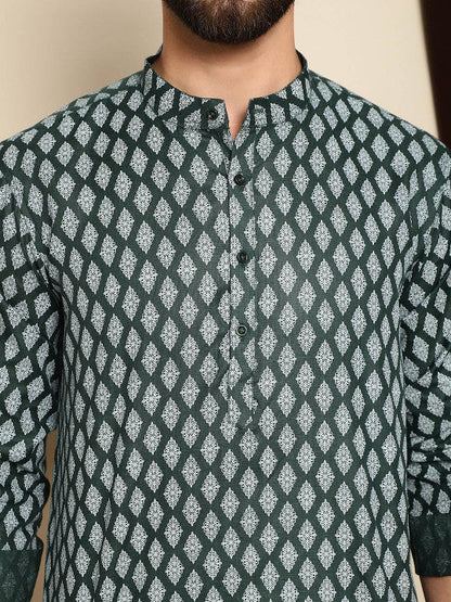 Anouk Ethnic Motifs Printed Thread Work Short Kurta