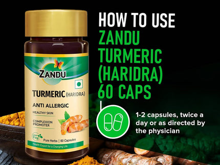 Zandu Turmeric (Haridra) Anti Allergic Capsules