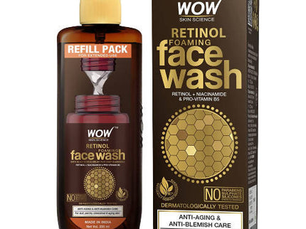 Wow Skin Science Retinol Foaming Face Wash - 200 ml