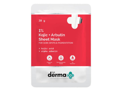 The Derma Co 1% Kojic + Arbutin Sheet Mask - 20 gms