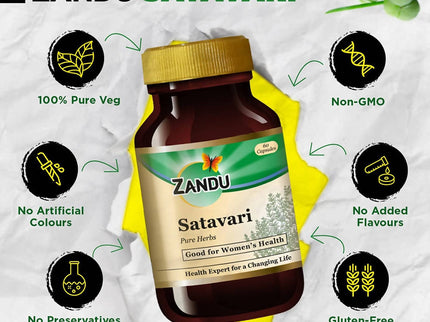 Zandu Satavari Pure Herbs Capsules - 60 Caps