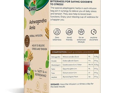 Zandu Ashwagandha Amla Herbal Infusion Tea