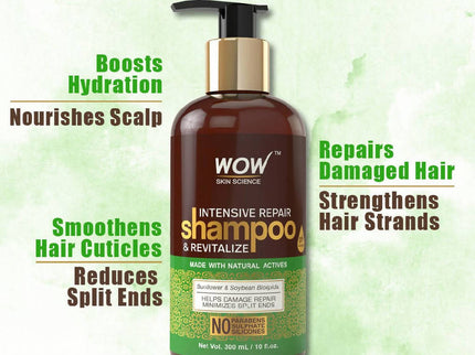 Wow Skin Science Intensive Repair Shampoo and Revitalize - 300 ml