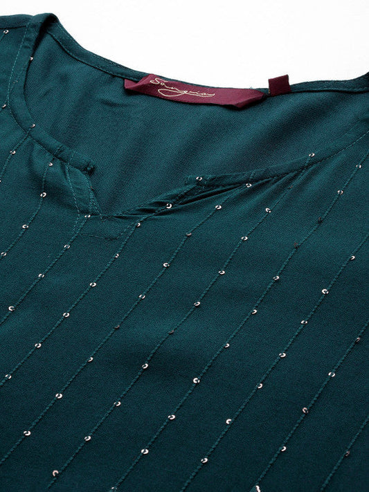 Sangria Embroidered Sequinned Kurta