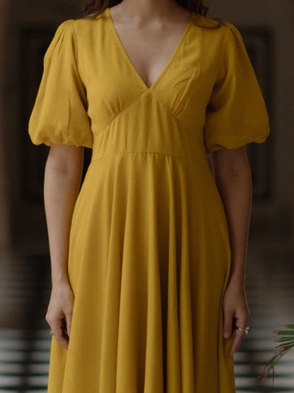 Anayna Long Dress with Balloon Sleeves Ethnic Dresses