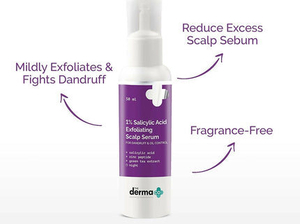The Derma Co 1% Salicylic Acid Exfoliating Scalp Serum - 50 ml