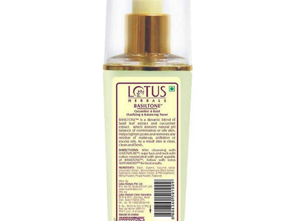 Lotus Herbals Basiltone Cucumber & Basil Clarifying & Balancing Toner
