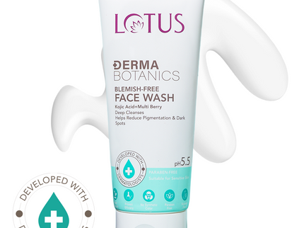 Lotus DermaBotanics Kojic Acid + Multi Berry Blemish Free Facewash - 100 gms