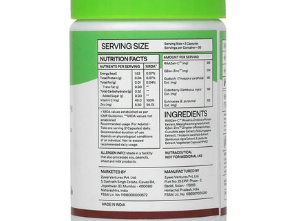OZiva Plant Based Bettr.C+ With Rosehip, Elderberry & Echinacea - 60 Cpas