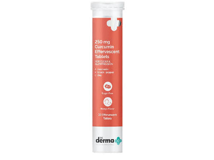 The Derma Co 250 mg Curcumin Effervescent Tablets For Clear & Glowing Skin - 20 tabs