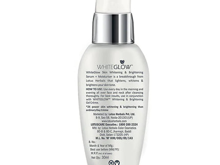 Lotus Herbals Whiteglow Intensive Skin Serum + Moisturiser