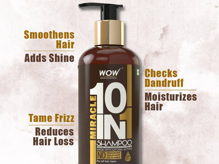 Wow Skin Science Miracle 10 in 1 Shampoo - 300 ml