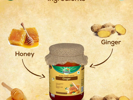 Zandu Pure Honey with Ginger