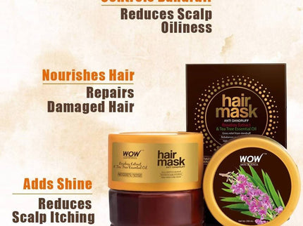 Wow Skin Science Rosebay Extract Anti-Dandruff Hair Mask - 200 ml