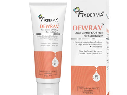 Fixderma Dewrav Acne Control & Oil Free Face Moisturizer - 50 gms