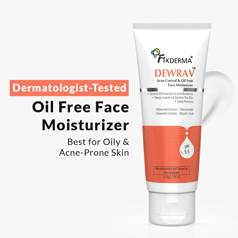 Fixderma Dewrav Acne Control & Oil Free Face Moisturizer - 50 gms