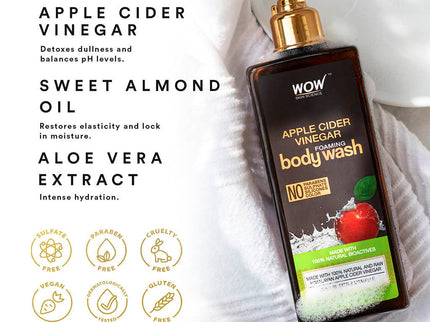 Wow Skin Science Apple Cider Vinegar Foaming Body Wash - 250 ml