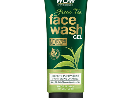 Wow Skin Science Green Tea Face Wash Gel - 100 ml