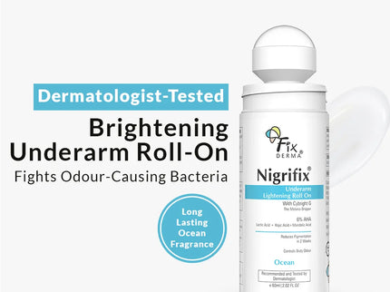 Fixderma Nigrifix Underarm Lightening Ocean Roll On - 60 ml