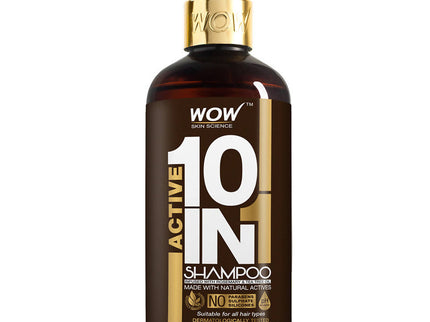Wow Skin Science Active 10 in 1 Shampoo - 300 ml