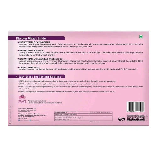Lotus Herbals Radiant Pearl Facial Kit for Lightening