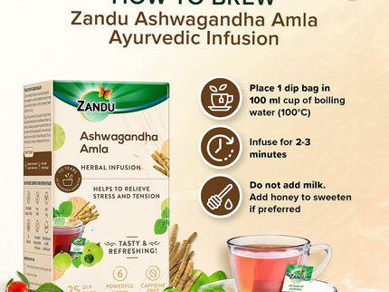 Zandu Ashwagandha Amla Herbal Infusion Tea