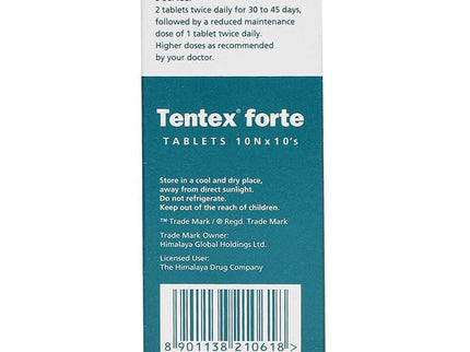 Himalaya Tentex Forte Tablets - 100 tablets