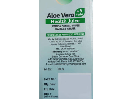 Zandu Aloe Vera And 5 Herbs Health Juice