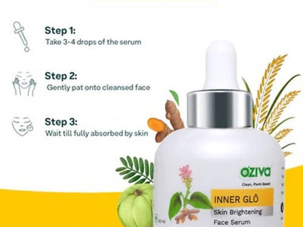 OZiva Plant Based Inner Glō Skin Brightening Face Serum