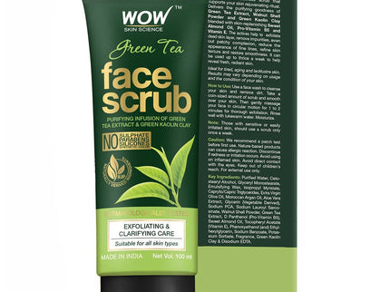 Wow Skin Science Green Tea Face Scrub - 100 ml