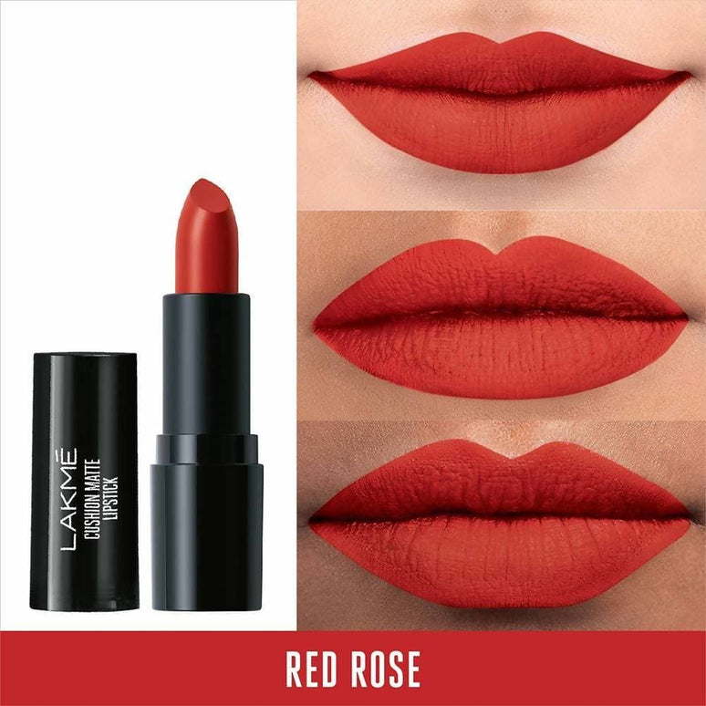 Lakme Cushion Matte Lipstick Red Rose - 4.5 gms