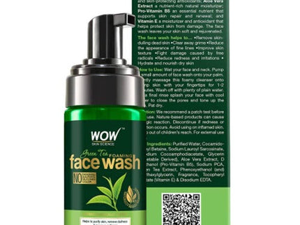 Wow Skin Science Green Tea Foaming Face Wash - 100 ml