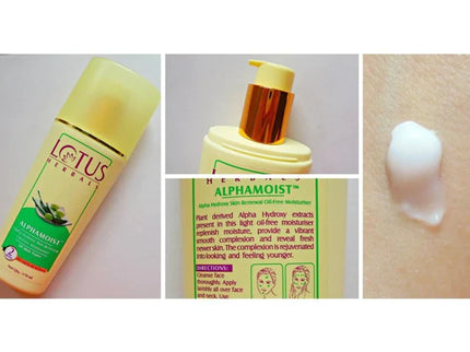 Lotus Herbal Alphamoist Alpha Hydroxy Skin Renewal Oil Free Moisturiser