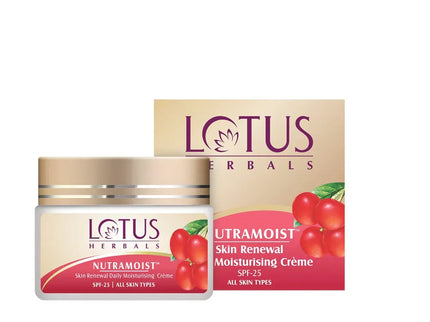 Lotus Herbals Nutramoist Skin Renewal Daily Moisturising Creme SPF 25 - 50 gms