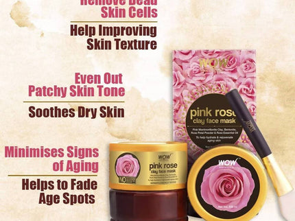 Wow Skin Science Pink Rose Clay Face Mask - 200 ml