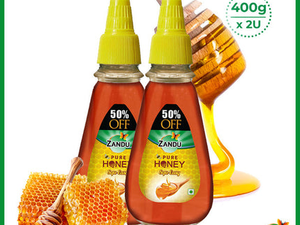 Zandu Pure Honey - Squ Easy Pack - 400 ml