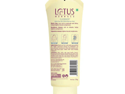 Lotus Herbals Claywhite Black Clay Skin Whitening Face Pack