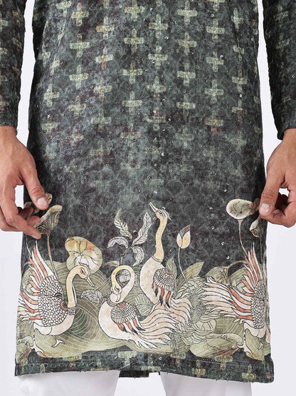 Anouk Men Ethnic Printed Mandarin Collar Kurta