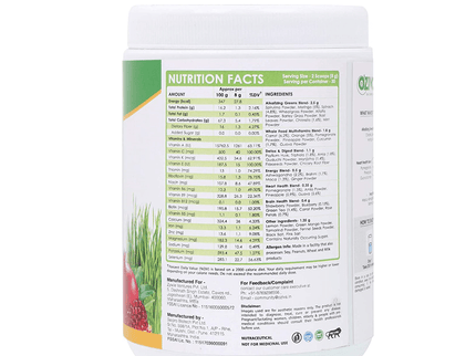 OZiva Superfood Greens & Herbs With Whole Food - 250 gms