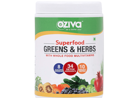 OZiva Superfood Greens & Herbs With Whole Food - 250 gms